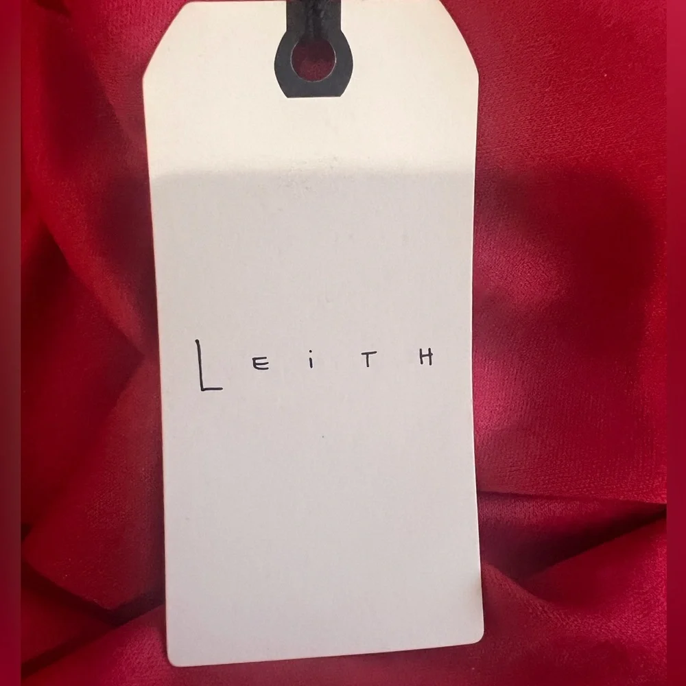 Leith Red Lava One Shoulder Mini Ruffle Dress Size Medium